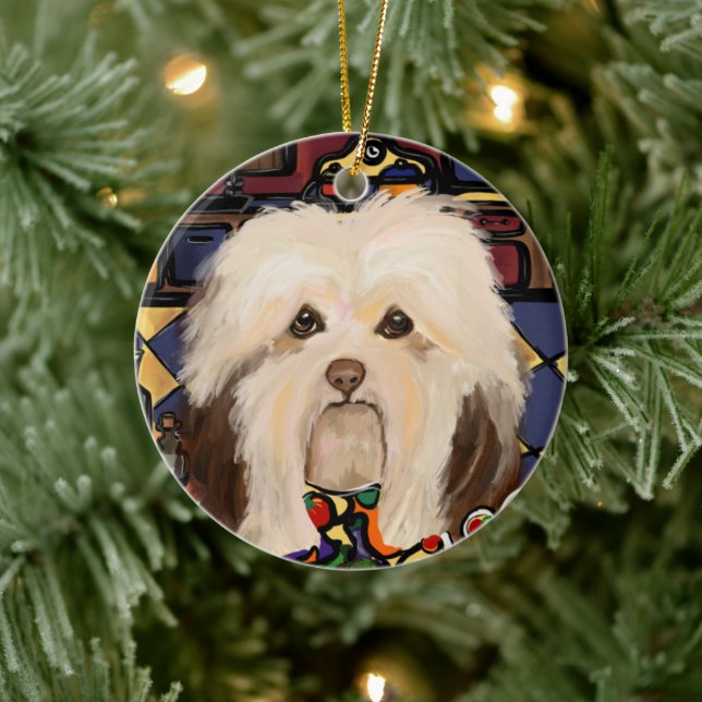 HAVANESE       CERAMIC ORNAMENT (Tree)