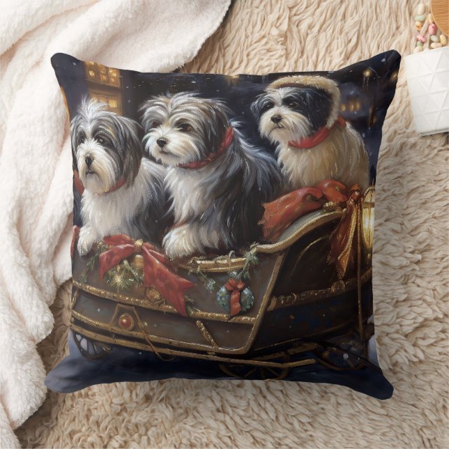 Havanese Christmas Festive Season  Cushion (Blanket)