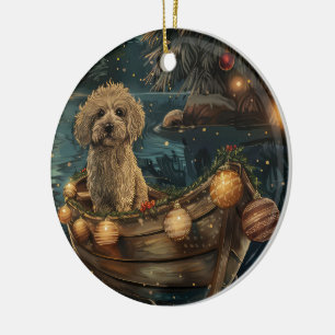 Havanese Christmas Festive Voyage Ceramic Ornament