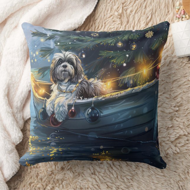 Havanese Christmas Festive Voyage Cushion (Blanket)