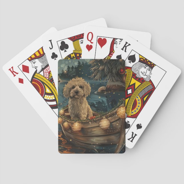 Havanese Christmas Festive Voyage Playing Cards (Back)