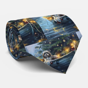 Havanese Christmas Festive Voyage Tie