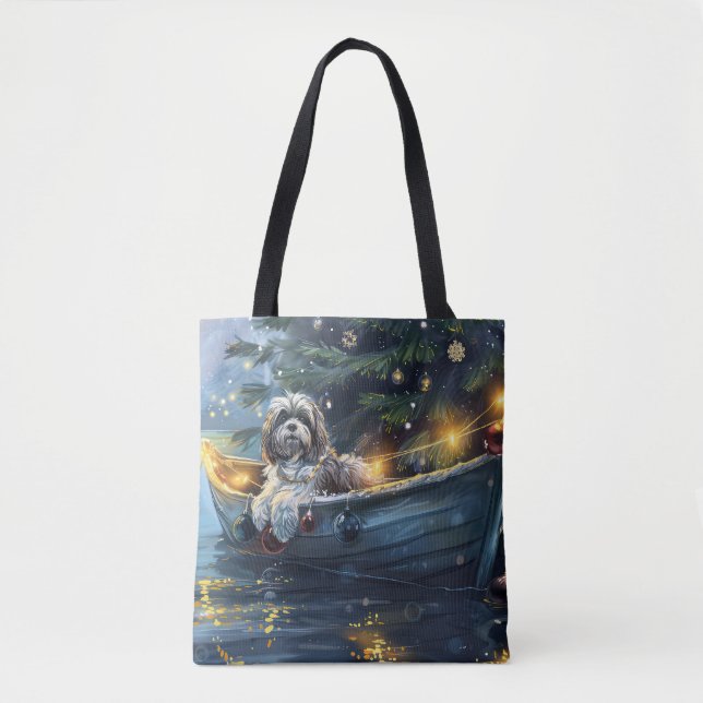 Havanese Christmas Festive Voyage Tote Bag (Front)