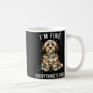 Havanese Christmas I'm Fine Everything Is Fine Coffee Mug