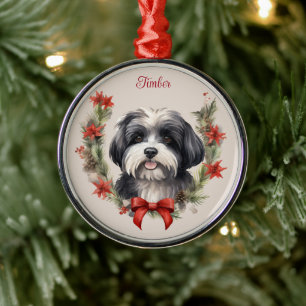 Havanese Christmas Pet Memorial Dog Breed Metal Ornament
