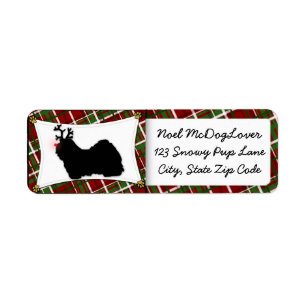 Havanese Christmas Return Address Label