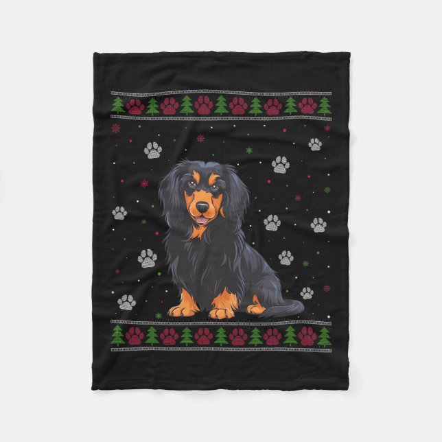 Havanese Christmas Sweater Xmas Pet Animal Dog Lov Fleece Blanket (Front)