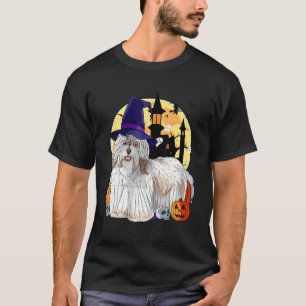 Havanese Cute Dog Halloween Witch Pumpkin T-Shirt