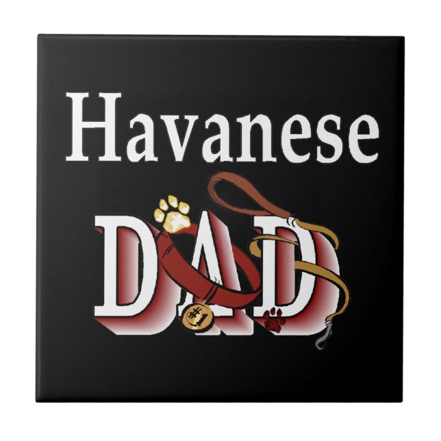 Havanese DAD Ceramic Tile (Front)