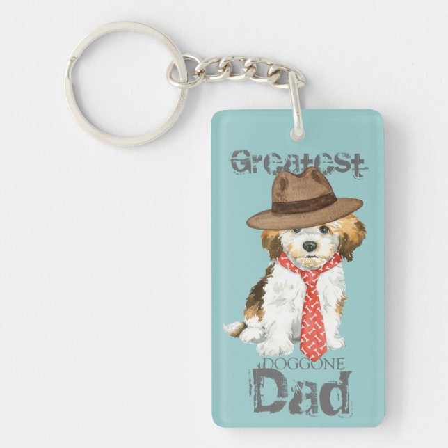 Havanese Dad Key Ring (Front)