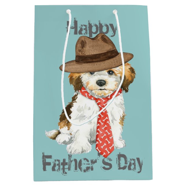 Havanese Dad Medium Gift Bag (Front)