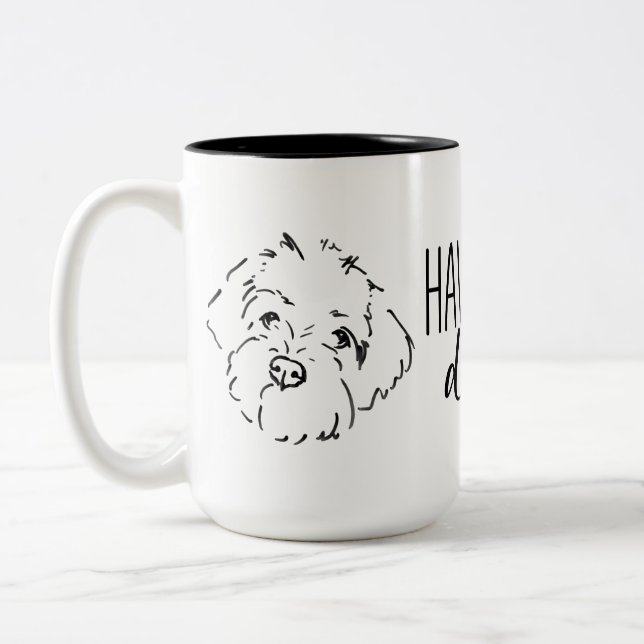 Havanese Dad Two-Tone Coffee Mug (Left)