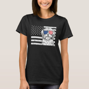 Havanese Dog 4th of July US American Flag Patrioti T-Shirt