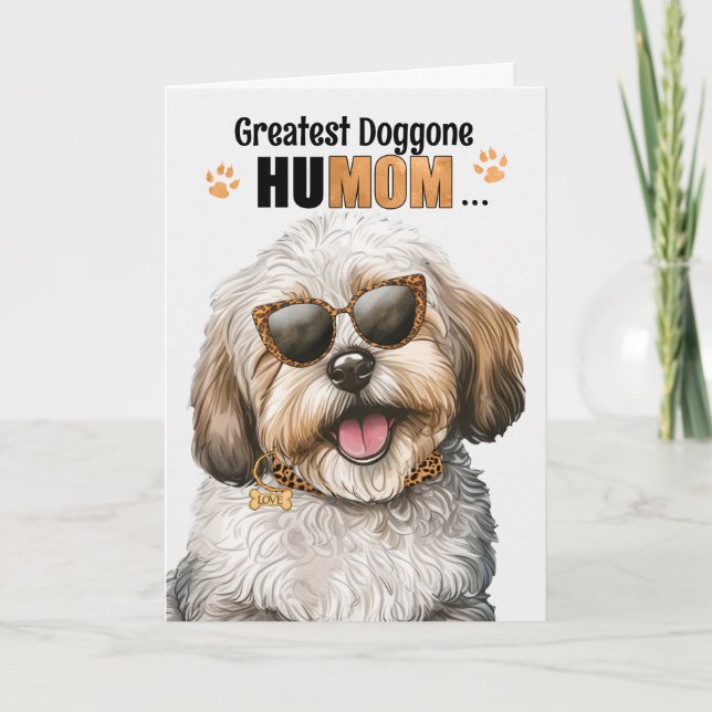 Havanese Dog Best HuMOM Ever Mother's Day Holiday Card (Front)