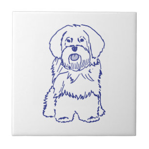 Havanese dog breed ceramic tile