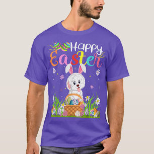 Havanese Dog Bunny Egg Hunting Funny Havanese Happ T-Shirt
