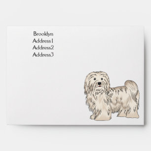 Havanese dog cartoon illustration envelope