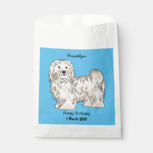 Havanese dog cartoon illustration favour bag