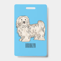 Havanese dog cartoon illustration