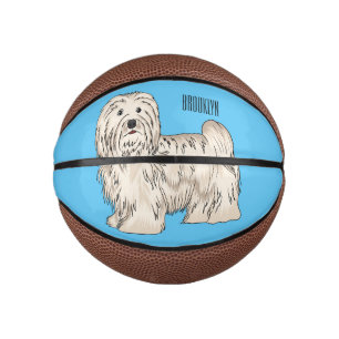 Havanese dog cartoon illustration mini basketball