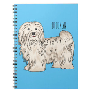 Havanese dog cartoon illustration notebook