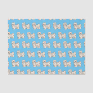 Havanese dog cartoon illustration tissue paper