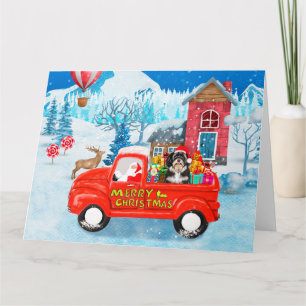 Havanese Dog Christmas Delivery Truck Snow  Card