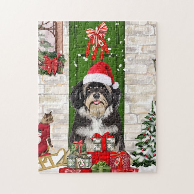 Havanese Dog Christmas  Jigsaw Puzzle (Vertical)