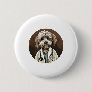 Havanese Dog Doctor 6 Cm Round Badge