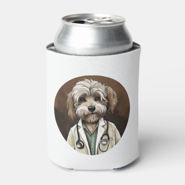 Havanese Dog Doctor   Can Cooler (Can Front)