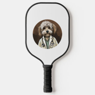 Havanese Dog Doctor Pickleball Paddle