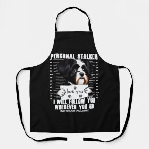 Havanese Dog Funny Stalker Cartoon Apron