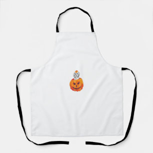 Havanese Dog Happy Halloween Pumpkin Apron