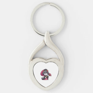 Havanese Dog Kimono Key Ring