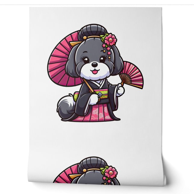 Havanese Dog Kimono   Wallpaper (Unrolling)