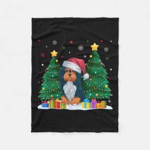 Havanese Dog Lovers Santa Hat Ugly Christmas Sweat Fleece Blanket