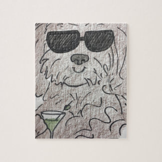 Havanese dog martini jigsaw puzzle