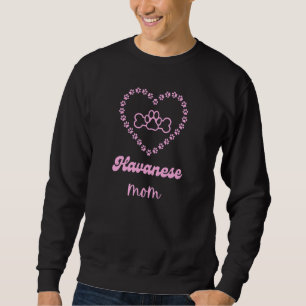 Havanese Dog Mum Cute Pink Women's Fur Mama Sweatshirt