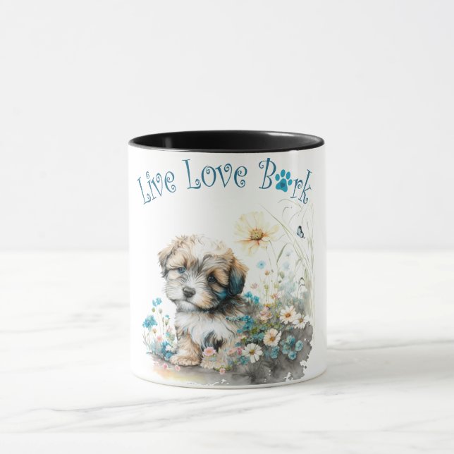 Havanese Dog Mum Floral Mug (Center)