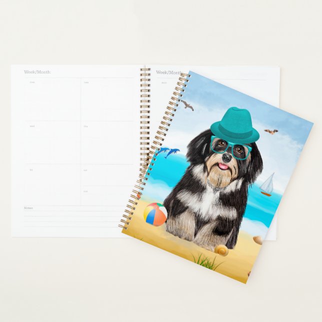 Havanese Dog on Beach Planner (Display)