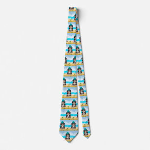 Havanese Dog on Beach Tie