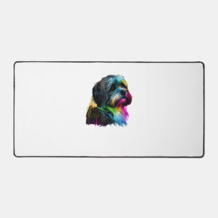 Havanese Dog Pop Art Design Havanese Lovers Desk Mat