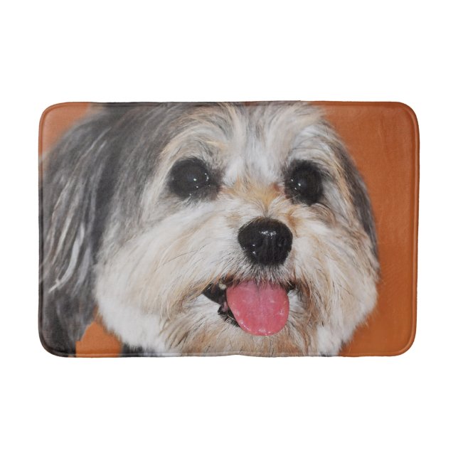 Havanese Dog Portrait Bath Mat (Front)