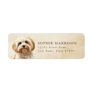 Havanese Dog Return Address Labels