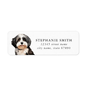 Havanese Dog Return Address Labels