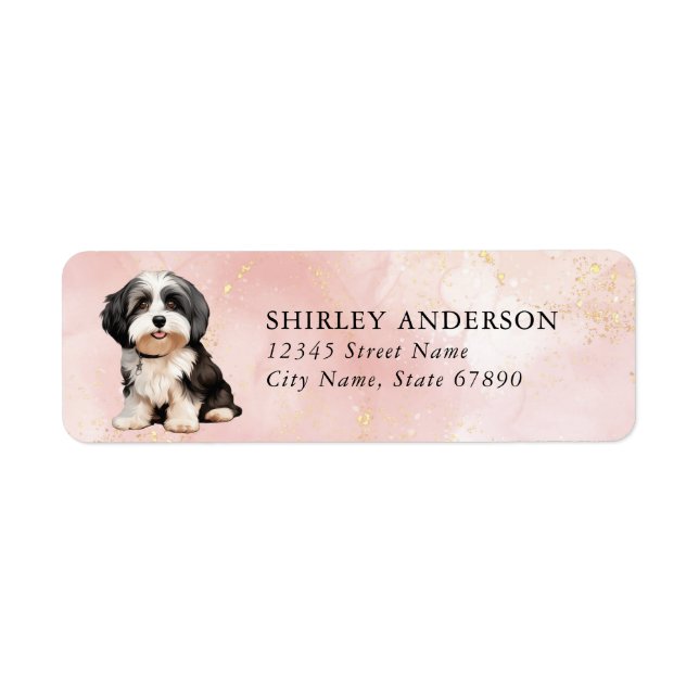 Havanese Dog Return Address Labels (Front)