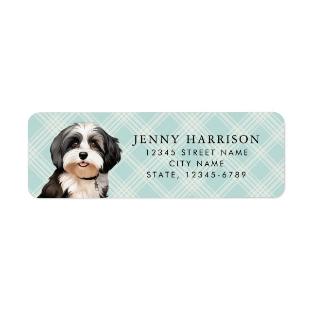 Havanese Dog Return Address Labels (Front)