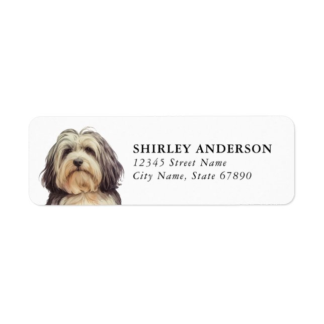 Havanese Dog Return Address Labels (Front)