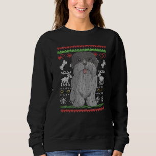 Havanese Dog Santa Claus Ugly Christmas Pattern X Sweatshirt