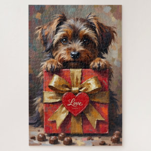 Havanese Dog Valentine's Day Box of Chocolates Jigsaw Puzzle